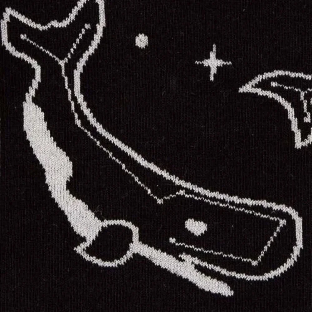SOCK IT TO ME Stellar Whales Glow In The Dark Knee Knee High Socks NWT